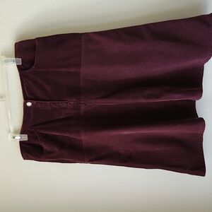 Halogen purple plum corduroy skirt Women Sz 10 Midi Length A Line Boho Cottage